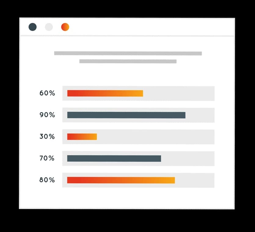 SEO analytics bars visual