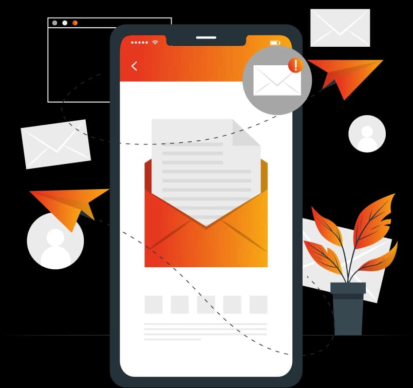 Email marketing campaign example on mobile