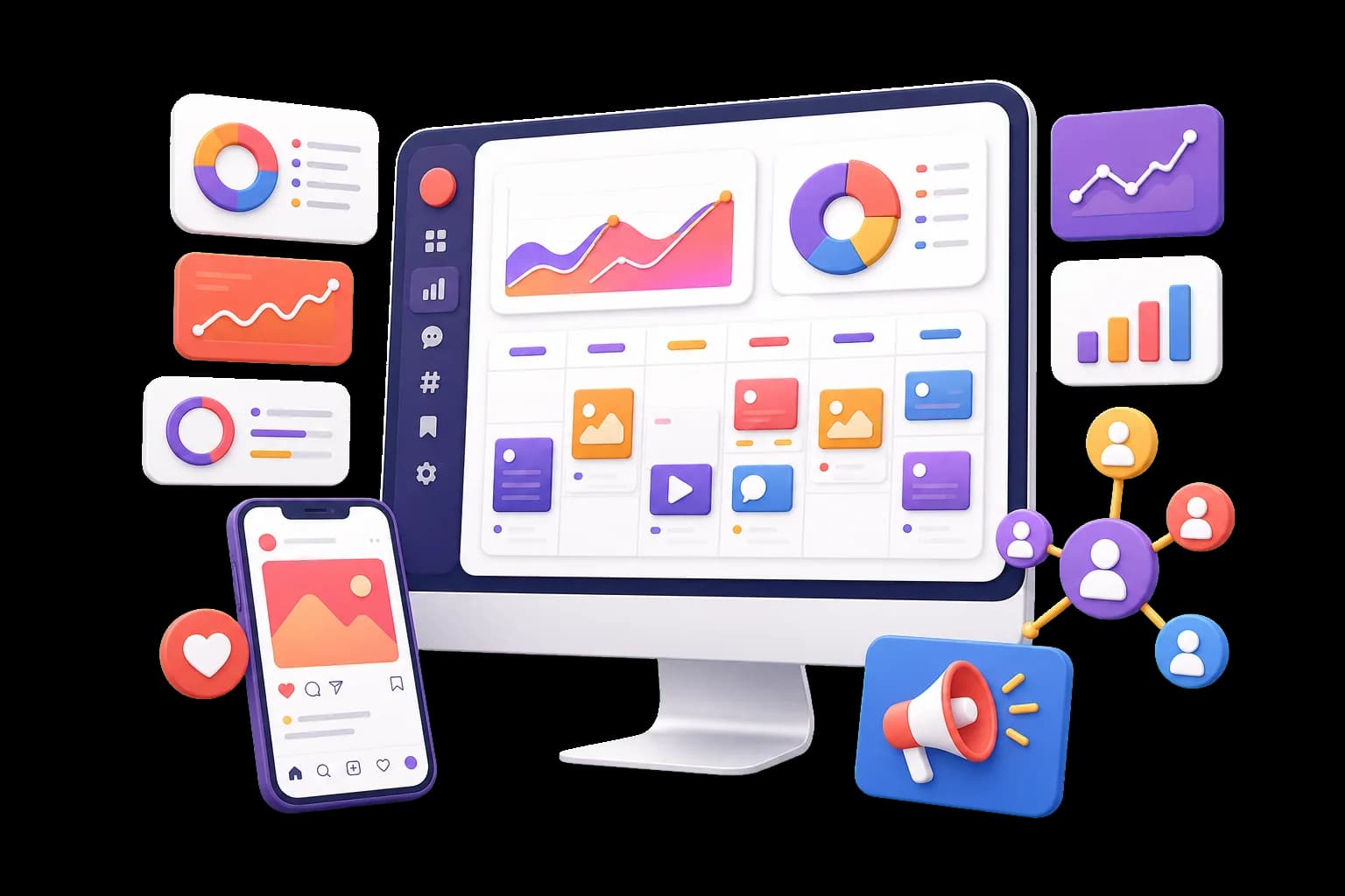 Social media analytics and campaign workspace